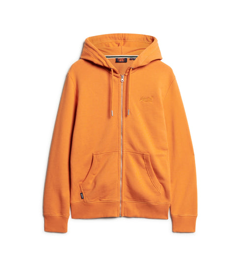 Superdry Essential Logo Zip Hoodie Orange